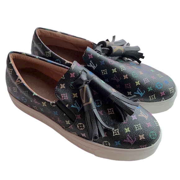 L V Style Shoes - ‼️🌈 Luxury LV Style Monogram Multicolor Loafer 🔥‼️
